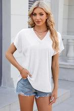 V-Neck Short Sleeve T-Shirt Woman T Shirts