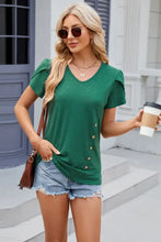 V-Neck Short Sleeve T-Shirt Woman T Shirts
