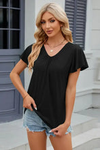 V-Neck Short Sleeve T-Shirt Woman T Shirts