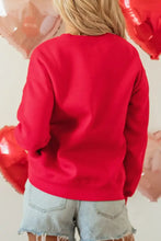 Valentine’s Day XOXO Round Neck Drop Shoulder Sweatshirt Woman Sweatshirts