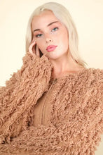 VERY J Shaggy Yarn Knit Zip Up Jacket Woman Outerwear