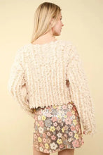 VERY J Shaggy Yarn Knit Zip Up Jacket Woman Outerwear