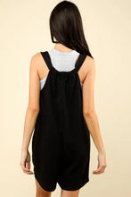 VERY J casual knit romper in black drawstring overalls, machine wash cold