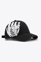 Vibra Graphic Distressed Adjustable Baseball Cap with White Handprint