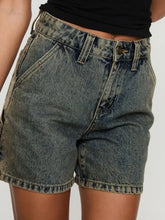 Washed High Rise Denim Shorts Denim Shorts