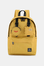 Himawari waterproof canvas backpack with removable coin purse and yellow detachable pouches