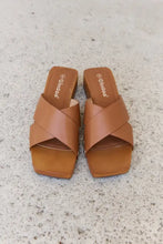 Weeboo Step Into Summer Criss Cross Wooden Clog Mule in Brown Woman Slippers