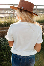 Western Graphic Round Neck T Shirt with Regular Sleeve Length for Women