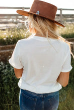 Western Graphic Round Neck T Shirt with Regular Sleeve Length for Women Woman T Shirts
