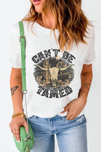 Western Graphic White T Shirt for Women