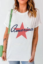 White America Star Graphic T-Shirt for Women