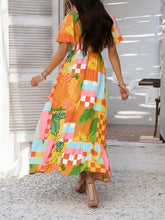 White and Blue Patterned Maxi Dress with Ruched Smocked Detailing Maxi Dresses