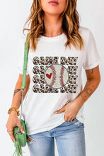 White Baseball Graphic T-Shirt for Women