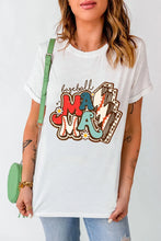 White Baseball Mama Graphic T-Shirt for Women White