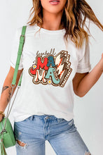 White Baseball Mama Graphic T-Shirt for Women