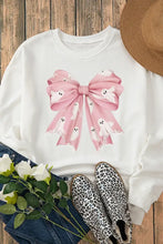 Bow Round Neck Long Sleeve Sweatshirt Woman Sweatshirts