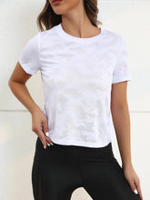 White Camouflage Athletic T-Shirt for Women