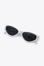 White Cat Eye Sunglasses with Gold Chain Detail and UV400 Protection Sunglasses