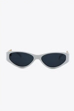 White Cat Eye Sunglasses with Gold Chain Detail and UV400 Protection Sunglasses