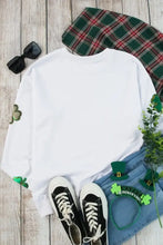 Lucky Clover Round Neck Long Sleeve Sweatshirt Woman Sweatshirts