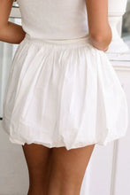 White Cotton Bubble Skirt for Women