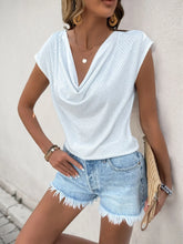 White Cowl Neck Top for Women