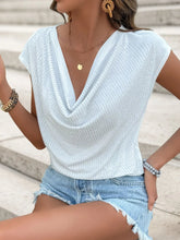 White Cowl Neck Top for Women