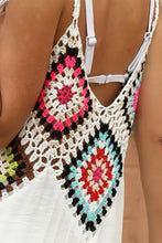 White Crochet Trim Sundress Cover Up for Women Swimwear Cover-Ups