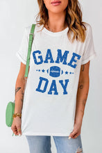 White Game Day Graphic T Shirt for Women