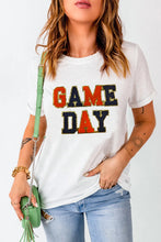 White Game Day Text Womens T Shirt
