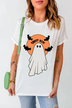 White Halloween Ghost Graphic T-Shirt for Women White Woman T Shirts