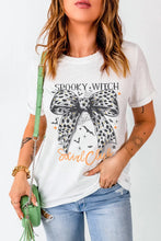 White Halloween Graphic T-Shirt for Women