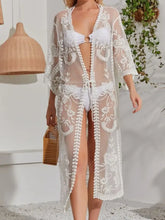 White Lace Beach Cover Up 100 Percent Polyester Swimwear Accessory Swimwear Cover-Ups