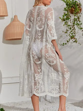 White Lace Beach Cover Up 100 Percent Polyester Swimwear Accessory Swimwear Cover-Ups