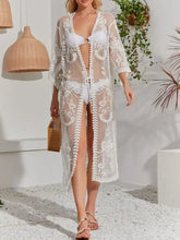 White Lace Beach Cover Up 100 Percent Polyester Swimwear Accessory Swimwear Cover-Ups