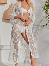 White Lace Beach Cover Up 100 Percent Polyester Swimwear Accessory Swimwear Cover-Ups