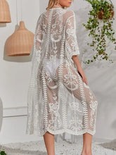 White Lace Beach Cover Up 100 Percent Polyester Swimwear Accessory Swimwear Cover-Ups