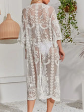 White Lace Beach Cover Up 100 Percent Polyester Swimwear Accessory Swimwear Cover-Ups