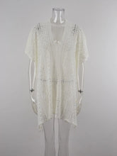 White Lace Crochet Beach Cover-Up
