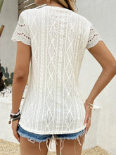 White Lace Knit Top for Women