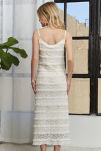 White Lace Scoop Neck Midi Cami Dress Casual Dresses