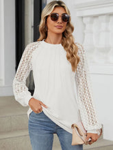 White Lace Sleeve Blouse for Women