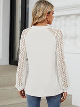 White Lace Sleeve Blouse for Women
