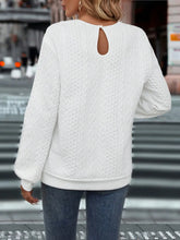 White Lace Trim Cable Knit Sweater with Semi Sheer Long Sleeve Length
