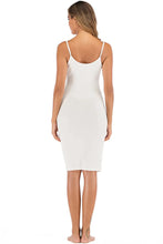 White Lace Trim Cotton Slip Dress Stretchy Camisole