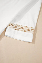 White Lace Trim Top and Denim Shorts Set for Women Woman T Shirts