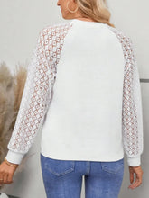 White Long Sleeve Lace Blouse for Women