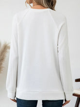 White Long Sleeve Sweatshirt for Women Basic Tunic Top