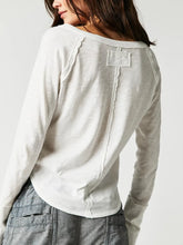 White Long Sleeve V Neck Womens Shirt with Thumb Holes