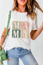 White Mama Floral Graphic Tee for Women